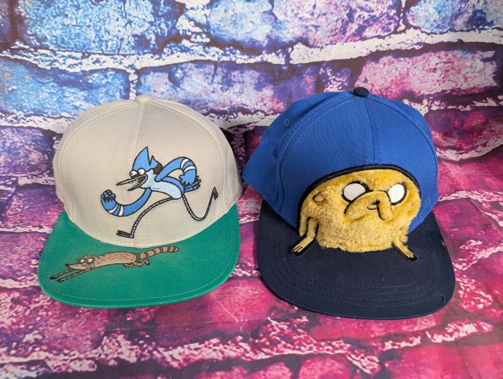2 Adventure Time 3D Furry Jake Adjustable Snapback Flat Bill Constructed Hats